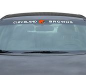 FANMATS 61468 NFL - Cleveland Browns Sun Stripe Windshield Decal 3.25 in. x 34 in. - Great Gift for Sports Fans - Works On Hard Surfaces - for Homes, Cars, Trucks, SUVs.