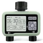 SOGUYI Hose Timer,Automatic Watering Timer for Gardens,Sprinkler Timer with Rain Delay/Child Lock /IP65 Waterproof, Large LCD Screen Irrigation Systems for Garden, Lawn, 2 Zones