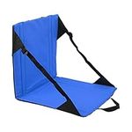 Stadium Back Support Stadium Seat Cushion Lightweight Dampproof Folding Stadium Chair for Sporting Events Concerts (Blue)