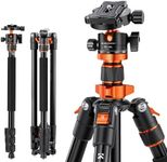 K&F Concept 78 inch/200cm Camera Tripod,DSLR Compact Aluminum Tripod Monopod with 360 Degree Ball Head and 10KG Load for Travel and Work K234A7+BH-28L (S210)