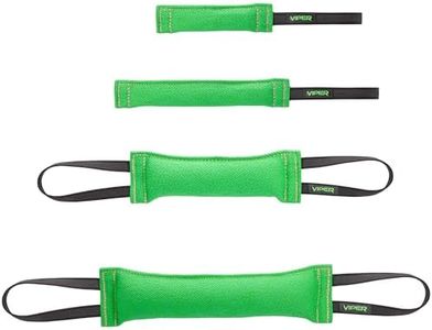 Viper Heavy Duty French Linen Dog Bite Tug Toy - K9 Trainer, Tough and Durable for Dogs Shutzhund IPO K-9 - Green - 16in L x 2.5in W
