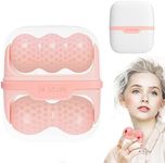 Ice Roller for Face, Ice Face Roller Skin Care Tools, 2 in 1 Face Massager Eye Roller for Puffy Eyes Migraine Relief, Reduce Wrinkles, Relieve Muscle Soreness, Relieve Sunburn and Redness, Pink