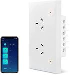 Smart Wall Outlet Socket,Wall Charger Outlet Socket, 16A Plug Charger Smart Power Point GPO Voice Control Compatible with Alexa & Google Assistant, Timer Schedule,SAA Certified Overload Protection