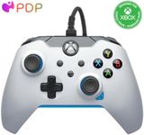 PDP Wired Controller Ion White for Xbox Series X|S, Gamepad, Wired Video Game Controller, Gaming Controller, Xbox One, Officially Licensed - Xbox Series X