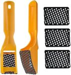 Dura-Gold 2-1/2" Shaver Blade Holder, 2 Pack, Includes 5 Total Standard Cut Replacement Blades - Steel Rasp Block Plane, Cheesegrater, Auto Body Filler, Dent Repairs, Wood Fiberglass - File Tool