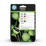 HP 950/951 Pack of 4 Original Black, Cyan, Magenta and Yellow Ink Cartridges (6ZC65AE)(Packaging May Vary)