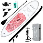 FEATH-R-LITE Inflatable 10'×30"×6" Ultra-Light (16.7lbs) SUP for All Skill Levels Everything Included with Stand Up Paddle Board, Adj Paddle, Pump, Travel Backpack, Leash, Waterproof Bag