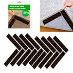 Rug Tape 16 Pcs Carpet Gripper Non Slip Rug Grippers Keep Rugs in Place Renewable Rug Pad Gripper Black
