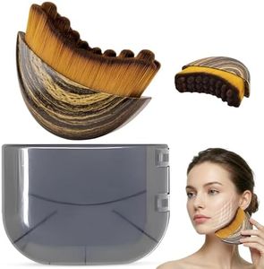 PUUR HOUSE Lymphatic Contour Face Brush for Sculpting - Lymphatic Drainage Brush - Dry Brush for Face - Anti-Puffiness - Detox & Lift - Ergonomically Designed to Fit The Skin Precisely