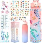 Decorate Your Own Water Bottle Kits for Girls, Gifts for Girls, Girls Water Bottle, Gem Stickers DIY Arts and Crafts Kits Supplies for Girls, Birthday Gifts for Girls, Fun Return Gifts Ideas