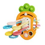 Kidology Pull String Toy for Babies Teething Strings Sensory Montessori Toys Baby Girl,Travel Toy for 6+Months Boy Food Grade Silicone Fine Motor Skills Toy for Toddlers