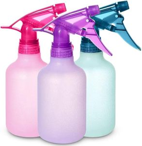 Refillable Stream and Spray Colored Squirt Bottles - 12oz Refillable Mister Bottle for Cleaning Solutions, Gardening, Grooming and Hair Salon COLORS MAY VARY | 3-BOTTLES