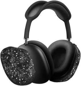 MONOCARBON Real Carbon Fiber Case for AirPods Max (2024/2020), Military-Grade Protective Hard Cover for Apple Headphones, Unique Forged Matte, Scratch-Resistant, Essential Accessories-Matte Silver
