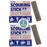 U.S. Pumice Pumie Scouring Stick, Heavy Duty Extra Strong Pumice Cleaning Bar (2 Pack)