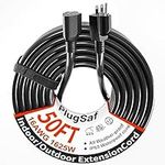 PlugSaf Black Outdoor Extension Cor