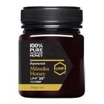 Manuka Honey 100% Pure New Zealand UMF 20+ MGO 826+ Raw & Unpasteurised Certified Award Winning Silky Smooth Taste & Texture 250g (UMF 20+)