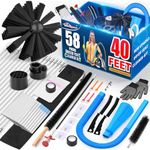 Sealegend 47-Piece Dryer Vent Cleaning Kit Omnidirectional Cleaner Include 40 Feet Dryer Vent Brush Blue Dryer Vacuum Attachment Lint Brush Vacuum&Dryer Adapter