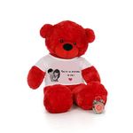 HUG 'n' FEEL SOFT TOYS Big Teddy Bear for Gift of Any Occasion Wearing a â€œYour are so Precious to me T-Shirt 6 feet Red Plush & Stuffed Toys