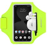 Running Armband with Earphone Bag Cell Phone Armband for iPhone 11/11 Pro/XR/XS/8/7, Water Resistant Sports Phone Holder Case with Touchscreen & Zipper Slot Car Key Holder for 6.5 inches Phone