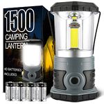 innofox LED Camping Lantern Battery Powered 1500 Lumen COB Camping Light 4*D Batteries(Included) Perfect for Camp Hiking Emergency Kit