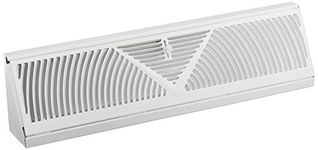 Rocky Mountain Goods Baseboard Register Vent- RoundFlow Design for Maximum air Flow - Smooth air Adjust Lever - Heavy Duty Steel - Easy Install (15")