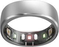 RingConn Smart Ring, No App Subscription, Size First with Sizing Kit, 7-Day Battery Life Activity & Sleep Tracker/Stress/Heart Rate Monitor, Waterproof Compatible with iOS & Android(Silver, Size 14)