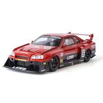 PLUSPOINT Diecast Metal Skyline LB-ER34 Super Silhouette RHD Liberty Walk-Edition Sports Car 1:24 Scale Simulation Model Alloy Toy car with Openable Doors & Light, Music Toy Vehicle for Kids, Adults