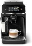 Philips Series 2200 Fully Automatic Espresso Machine with LatteGo, 3 Beverages, Touch Display, Glossy Black (EP2231/40)