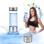 Hydrogen Water Bottle Generator - 3 In 1 450ml Portable Water Purifier Machine, Kangen Water, Hydrogenated Water Bottle, Hydro Water Bottle Ionizer for Home/Office/Travel/Daily Drinking