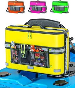 Skywin Kayak Cooler Behind Seat - Waterproof Kayak Seat Back Cooler for Kayaks - Compatible with Lawn-Chair Style Seats, Kayak Accessories Stores Drinks (Orange, 2 Pack)