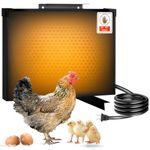 Ziopetru Chicken Coop Heater, Winter Poultry Warmer Coop Heater, Radiant Coop Heating Panel 9ft Anti-bite Cable, Suitable for Keeping Chickens Dogs Cats and Other Pets Warm