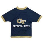 NCAA Georgia Tech Yellow Jackets Athletic Mesh Dog Jersey (Team Color, Small)