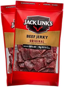 Jack Link's Beef Jerky, Original – Great Everyday Snack, 10g of Protein and 80 Calories, Made with 100% Beef – 96% Fat Free, No Added MSG** – 9 Oz. (Pack of 2)