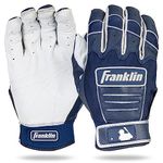 Franklin Sports Adult MLB CFX Pro Batting Gloves, Pearl/Navy, Large