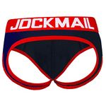 Men's Jock Strap Underwear Jockstrap Push Up Red Blue - Blue - X-Large