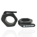 BEAR GRIP Barbell Clamps Collars - Pair of Quick Release Weight Barbell Clips for Weight Lifting, Crossfit, Strength Training Barbells (Black Magnet, 2 Inch / 50mm)