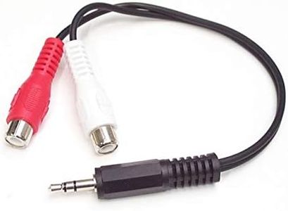 StarTech.com 6in Stereo Audio Y-Cable - 3.5mm Male to 2x RCA Female - Headphone Jack to RCA – Computer / MP3 to Stereo 1x Mini-Jack 2x RCA (MUMFRCA), Black