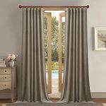 StangH Back Tab Velvet Curtains - Camel Beige Room Darkening Privacy 90 inches Drapes for Living Room, Elegant Home Decoration for Nursery Kids/Study Room, W52 x L90, 2 Panels