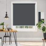 Colornest 100% Blackout Roller Blinds for Windows 48 Inch W X 84 Inch L Roll-Up Shades Sun UV Protection for Home & Office, Gray| Customised Size | Heavy Duty in 38 MM Pole