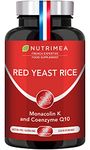 RED Yeast Rice - Cholesterol Lowering Supplement - Highest Concentration of Monacolin K - 3 Month Treatment - No Statin Side Effects - Antioxidant Agent - French Expertise - Nutrimea