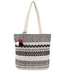 ALII AND ALIIZEY Women's Shoulder Tote Bag (Cream & Black)