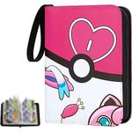 PATPAT® Poke-mon Game Card Binder for 400 Cards Trading Cards Holder Organizer, Poke-mon Cards Collection Bag Game Cards Binder Case, Game Cards Case Gifts for Kids Boys Girls