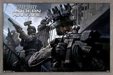 Trends International Call of Duty: Modern Warfare - Co-Op Wall Poster, 14.725" x 22.375", Barnwood Framed Version