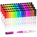 Shuttle Art Dry Erase Markers, 60 Bulk Pack 15 Colors Magnetic Whiteboard Markers with Erase, Fine Point Dry Erase Markers Perfect for Writing on Whiteboards, Glass, Mirror for School Office Home