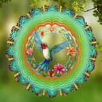 Wind Spinners Outdoor Hummingbird - Birthday Gifts for Women Mom Wife, Hanging Wind Sculptures Wind Spinners, 12 inch 3D Wind Spinner for Garden Decor for Outside, Garden, Patio, Yard, Outdoor