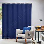 MSR 116 Vertical Blinds/Curtains and Shades for Home Furnishing(Balcony,Kitchen,Bedroom,Bathroom etc) Royal Blue (6 ft(W)*6 ft(H))