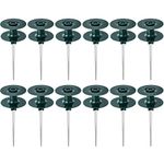 12 Pieces 10 Inch Garden Hose Guide Spike, Zinc Coated Rustproof Heavy Duty Metal Stake, Sturdy Top, Keeps Garden Hose Out of Flower Beds, Hose Guard for Garden Yard Plant Protection, Dark Green