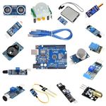 Lalitha 15 in 1 Sensor Module Kit with Arduuino UNO R3 - Free USB Cable | Compatible with Arduino Uno R3, Mega, Nano, Raspberry Pi | Electronic Kit with Sensors for breadboard & prototyping Projects