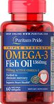 Puritan's Pride Triple Strength Omega-3 Fish Oil 1360 mg (950 mg Active Omega-3)-60 Softgels