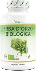Organic barley grass - 365 capsule - Altamente dosato con 1500mg per porzione giornaliera - Qualità biologica - Senza additivi indesiderati - Vegan